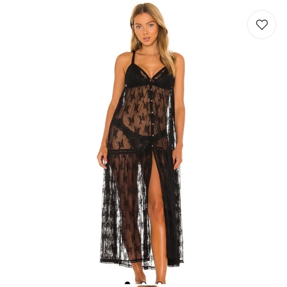 Free People In the Breeze Dress Black Maxi Slip - Picture 4 of 8